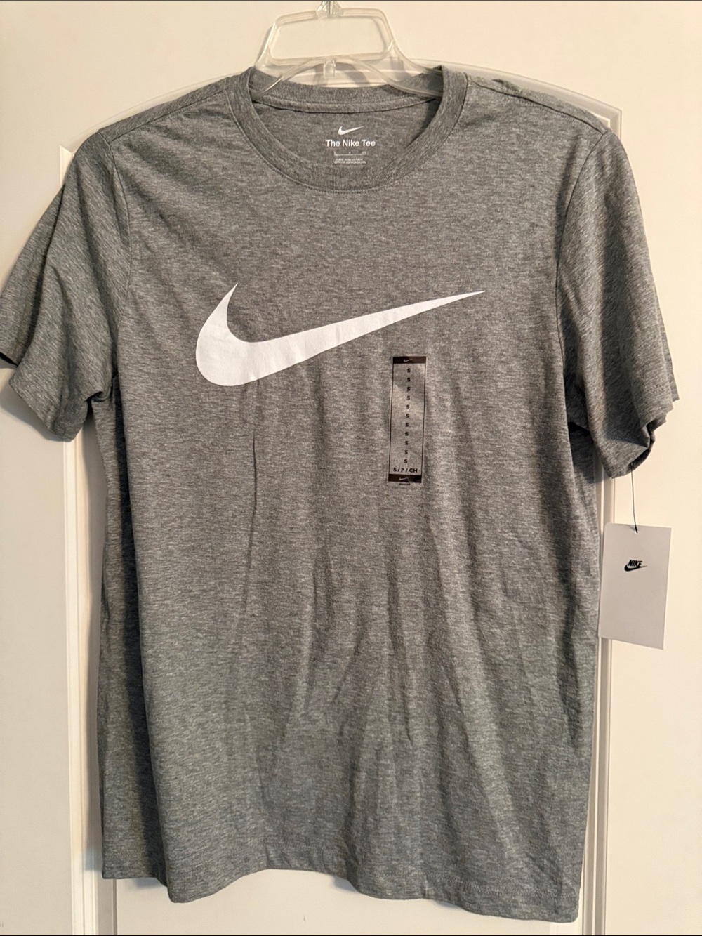 Nike Gray Short Sleeve Tee with White Swoosh